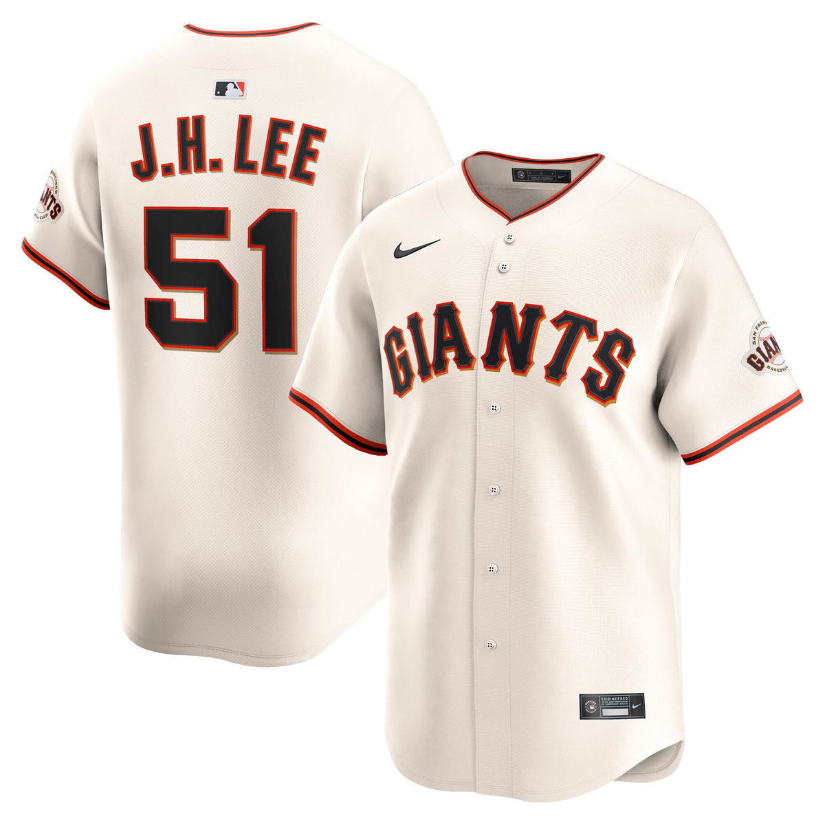 Men's San Francisco Giants Jung Hoo Lee Nike Black Alternate Limited Player Jersey