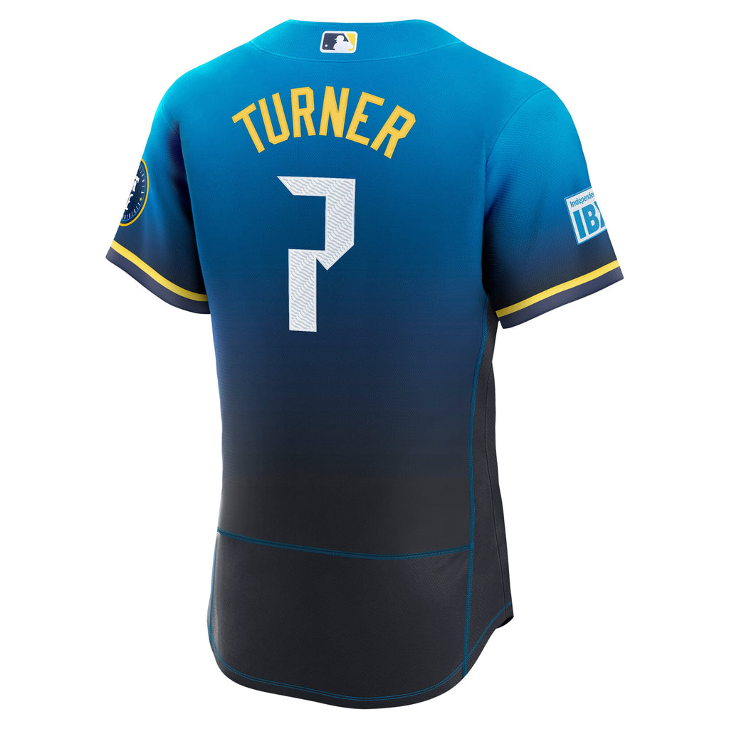 Men's Philadelphia Phillies Trea Turner Nike Navy City Connect Authentic Sponsor Patch Jersey