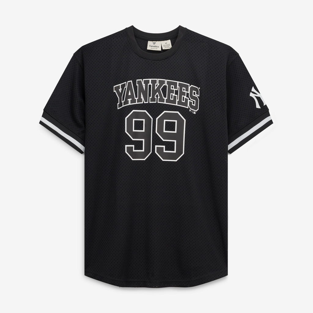 Men's New York Yankees Aaron Judge Fanatics Black/White Big & Tall Heavyweight Mesh Jersey