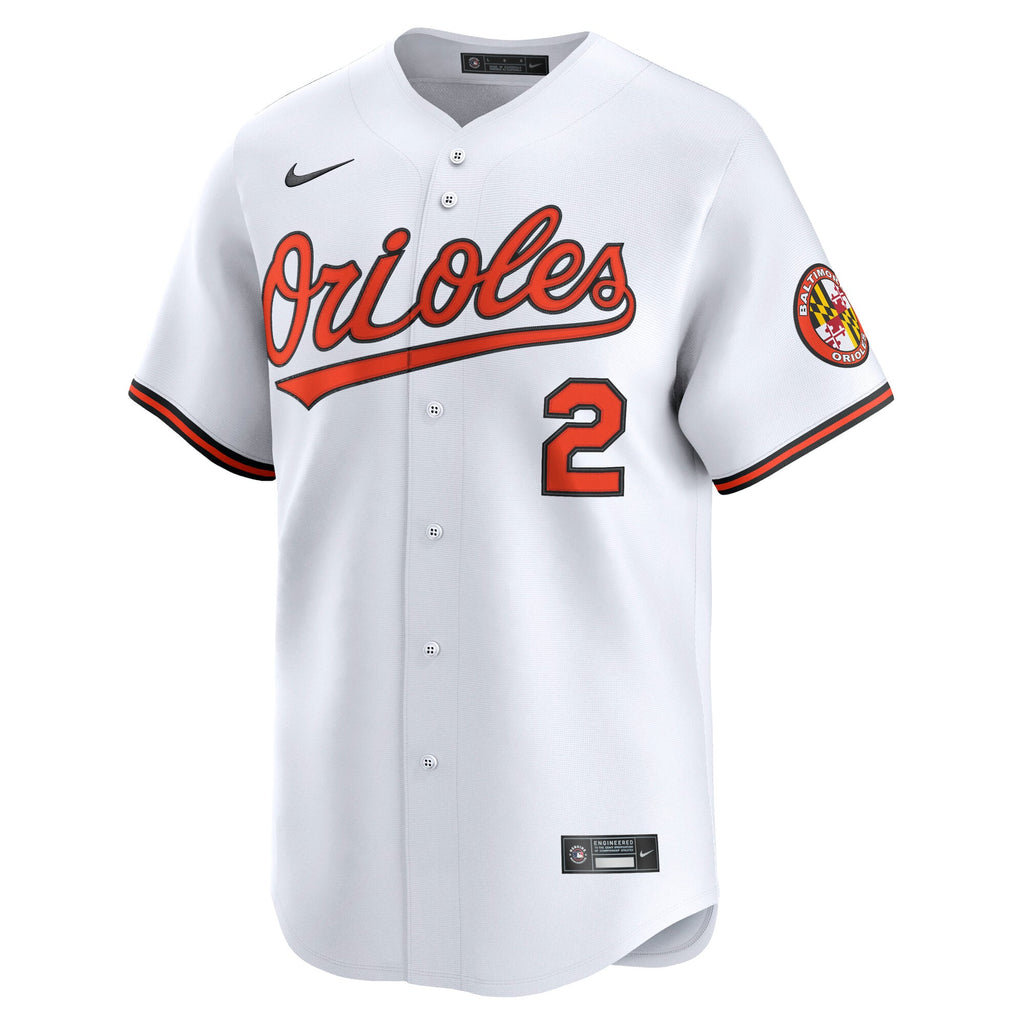 Men's Baltimore Orioles Gunnar Henderson Nike White Home Limited Player Jersey