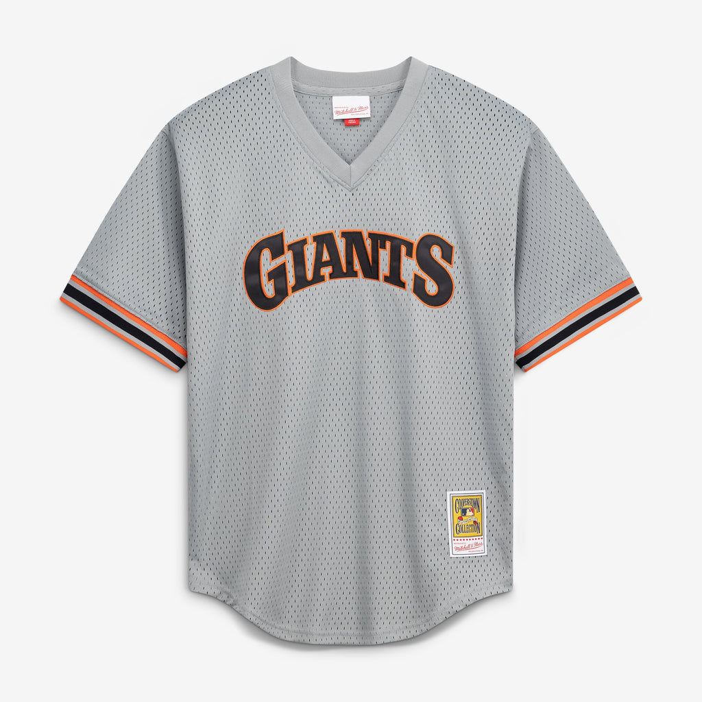Men's San Francisco Giants Will Clark Mitchell & Ness Gray Authentic Batting Practice Jersey