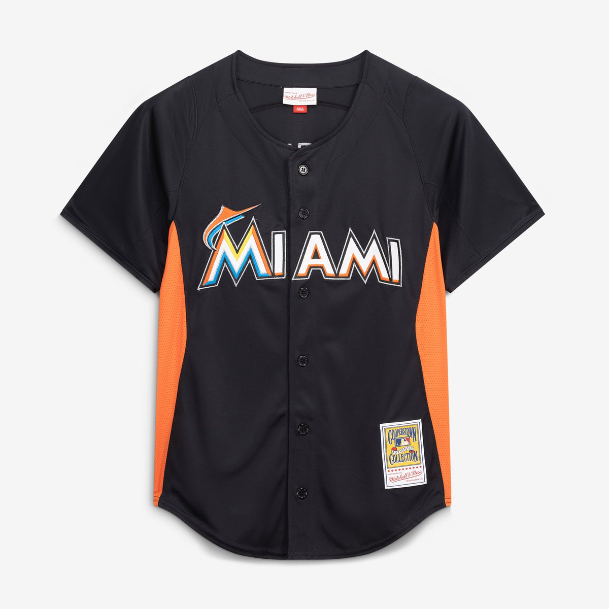 Men's Miami Marlins Jose Fernandez Mitchell & Ness Black Authentic Batting Practice Jersey