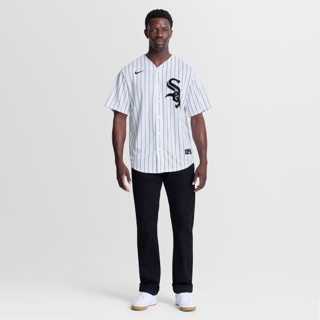 Men's Chicago White Sox Huascar Brazoban Nike White Home Replica Jersey