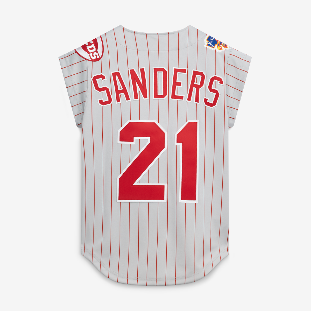 Men's Cincinnati Reds Deion Sanders Mitchell & Ness Gray 1997 Authentic Jersey