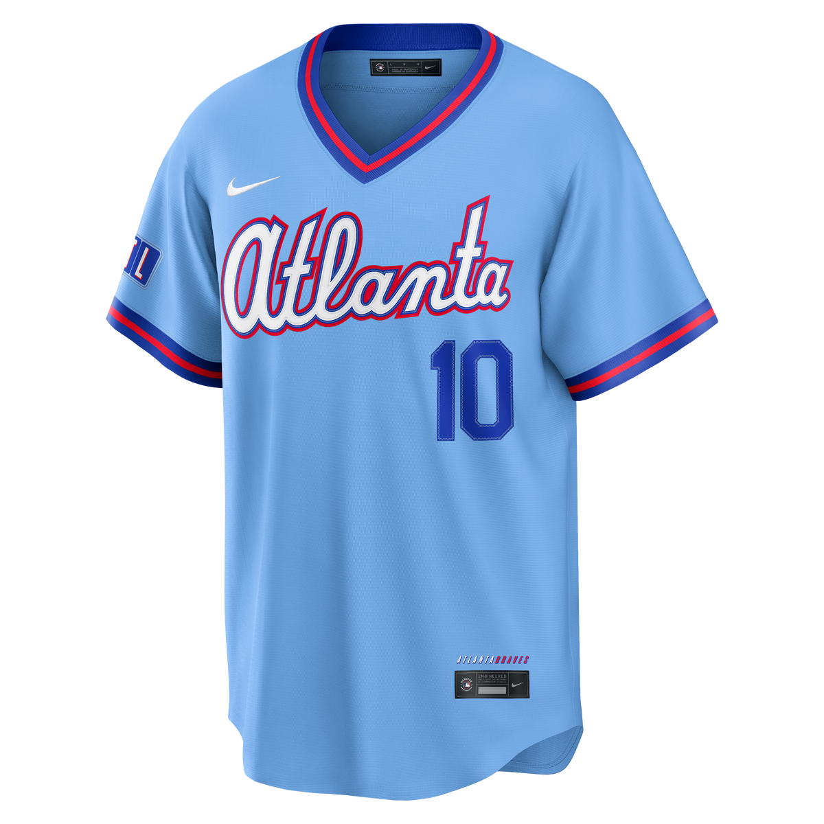 Men's Atlanta Braves Chipper Jones Nike Powder Blue 2026 City Connect Stadium Jersey