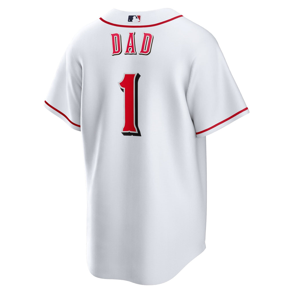 Men's Cincinnati Reds  Nike White #1 Dad Home Replica Jersey