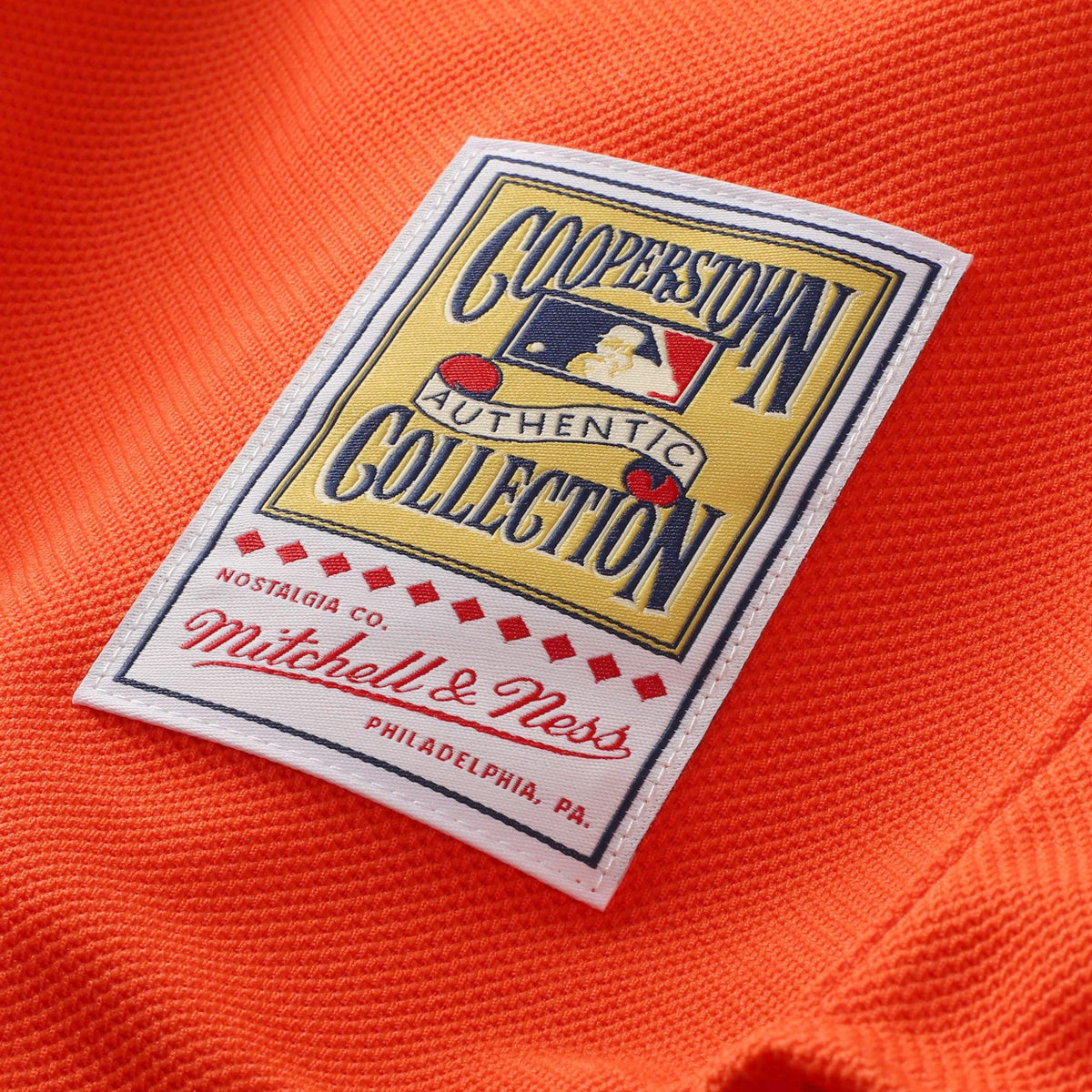Men's New York Mets Mike Piazza Mitchell & Ness Orange Cooperstown Collection Mesh Batting Practice Button-Up Jersey