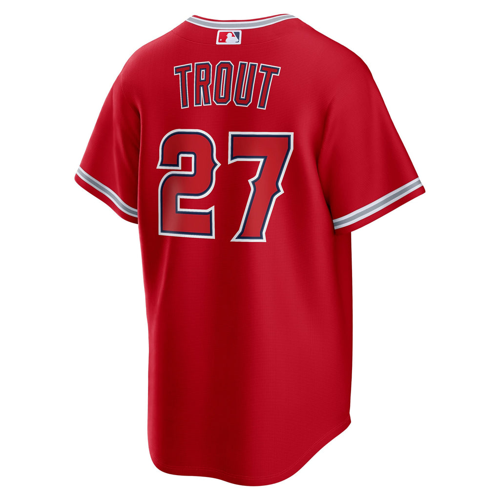Men's Los Angeles Angels Mike Trout Nike White Alternate Replica Jersey
