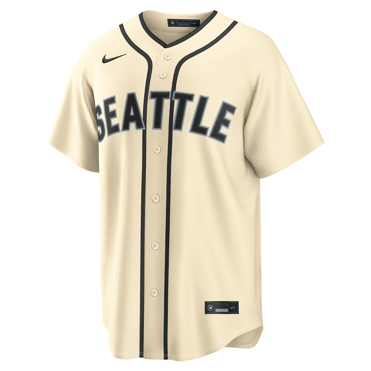 Men's Seattle Mariners Cal Raleigh Nike Cream Alternate Replica Jersey