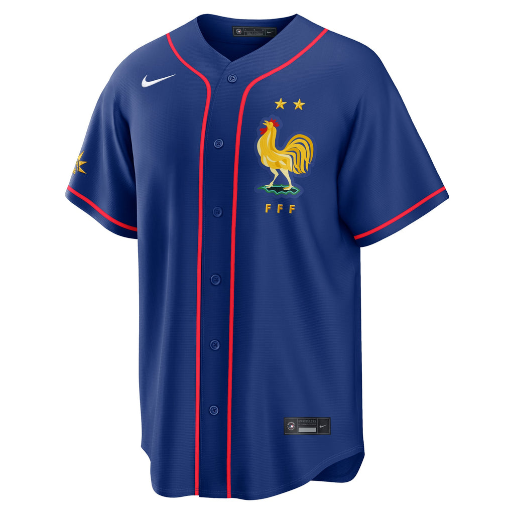 Men's France National Team x MLB Nike Blue Stadium Replica Jersey