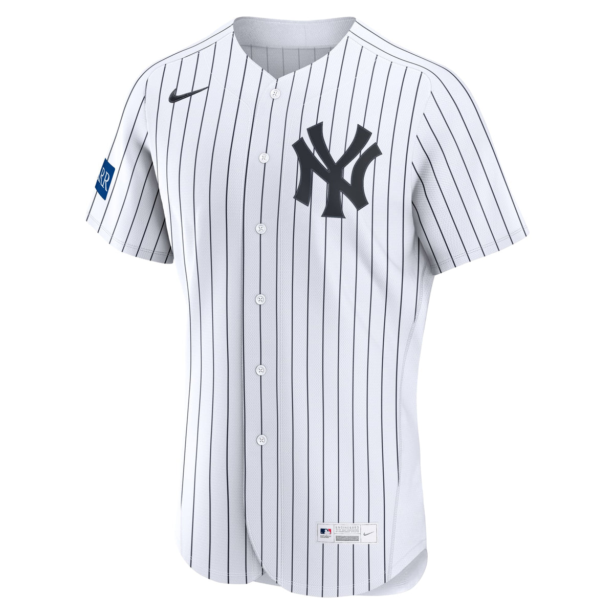 Men's New York Yankees Aaron Judge Nike White Home Authentic Sponsor Patch Jersey