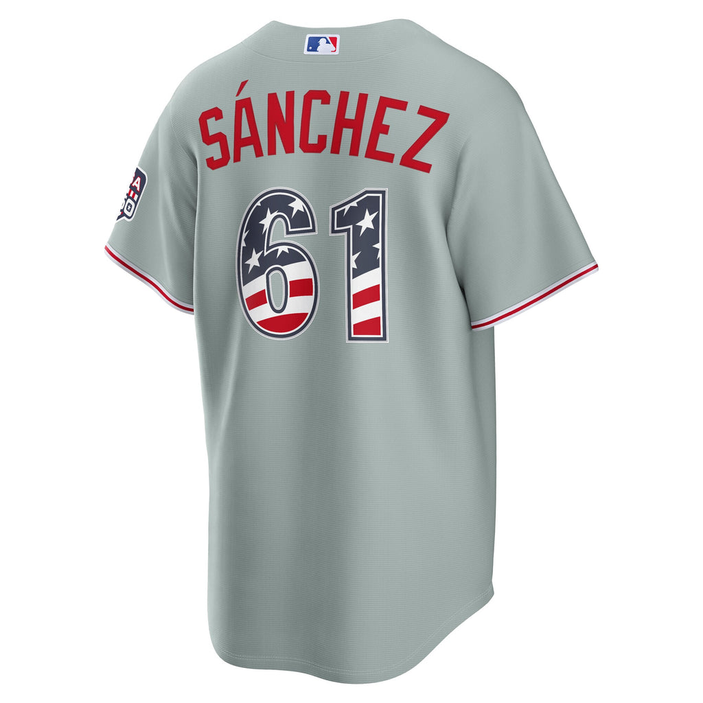Fourth of July Men's Philadelphia Phillies Cristopher Sanchez Nike Gray USA 250 Stadium Jersey
