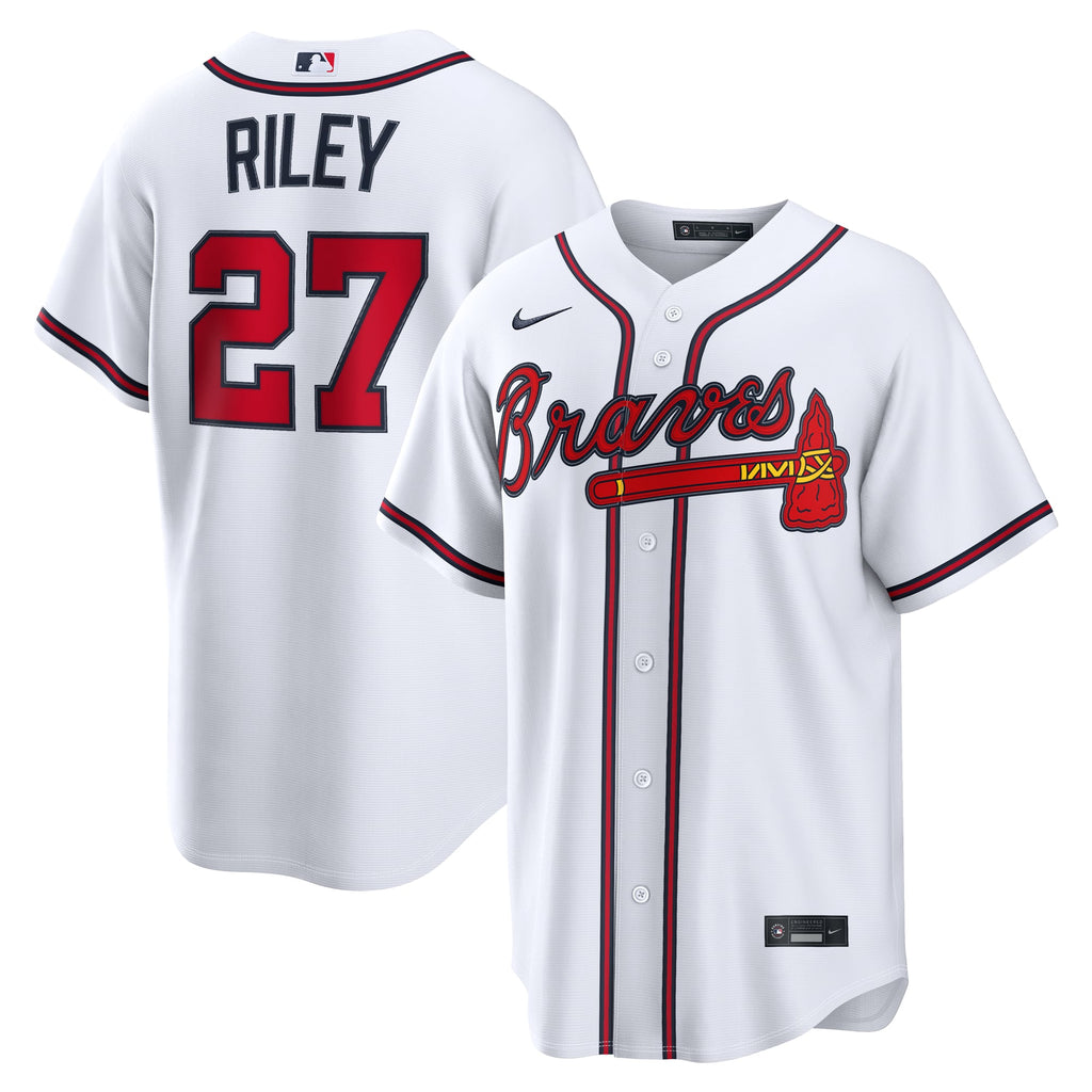 Men's Atlanta Braves Austin Riley Nike White Home Replica Jersey