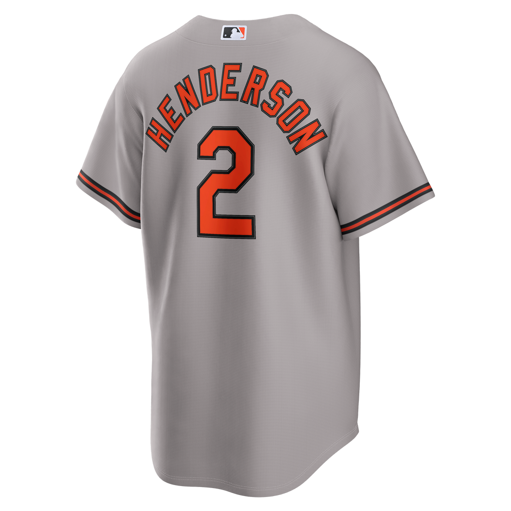 Men's Baltimore Orioles Gunnar Henderson Nike Gray Road Replica Jersey