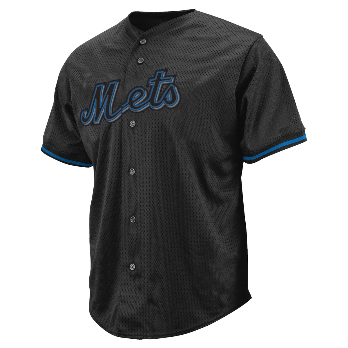 Men's New York Mets Profile Black Big & Tall Pop Fashion Jersey
