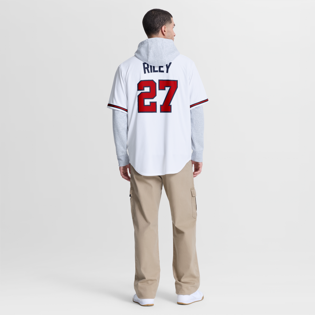 Men's Atlanta Braves Austin Riley Nike Navy Alternate Replica Jersey