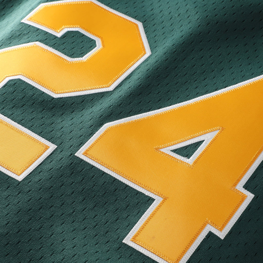 Men's Athletics Rickey Henderson Mitchell & Ness Green Authentic Batting Practice Jersey