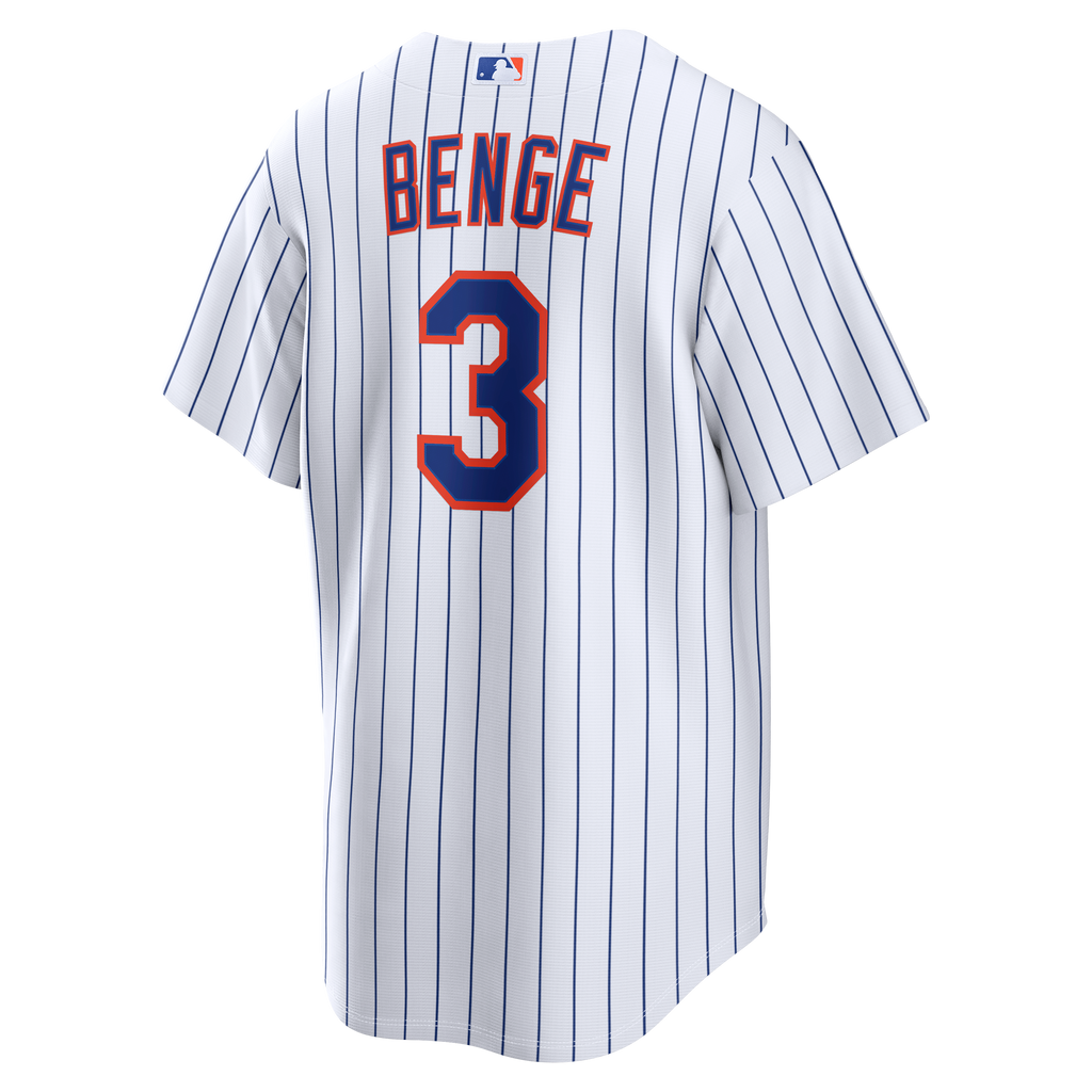 Men's New York Mets Carson Benge Nike White Home Replica Jersey