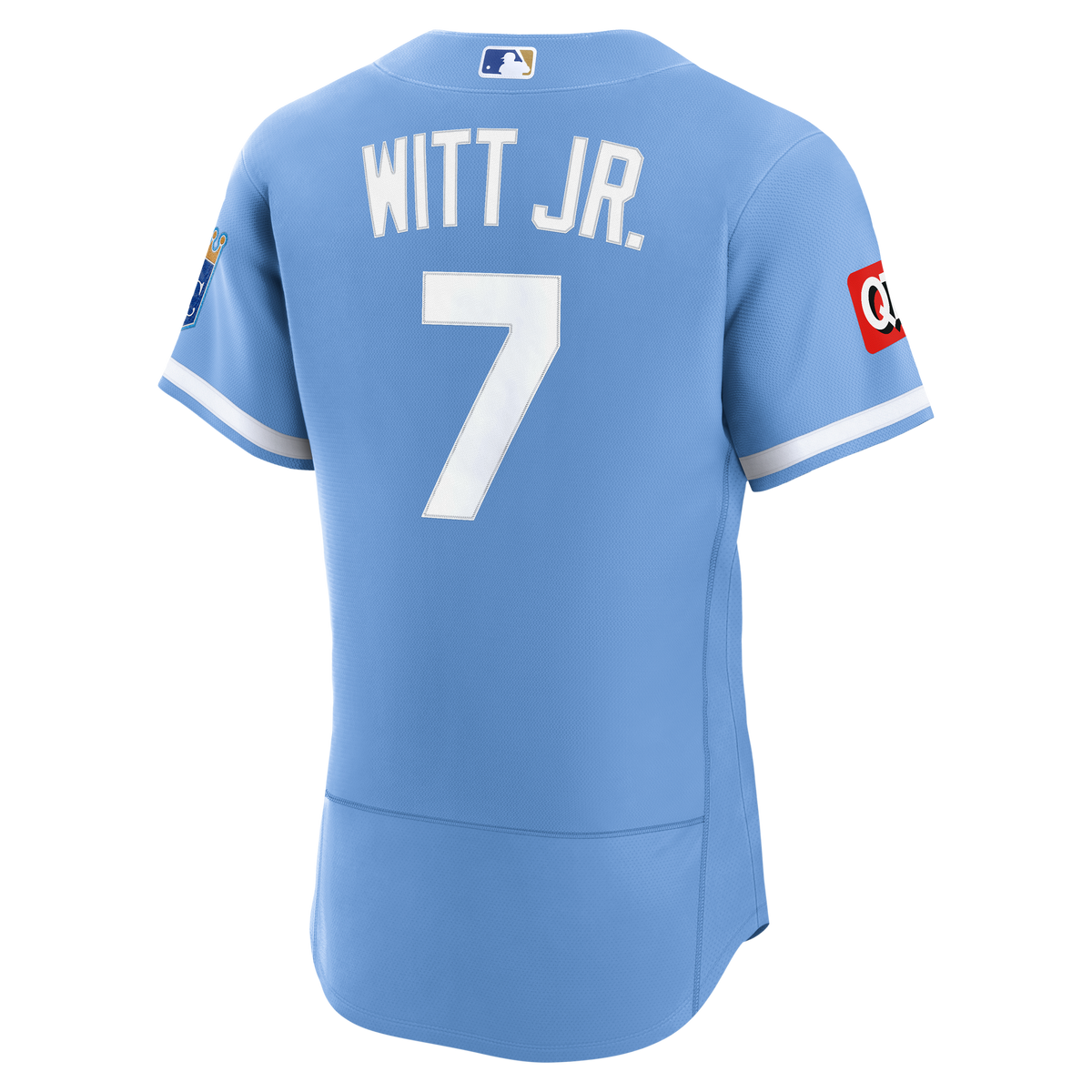 Men's Kansas City Royals Bobby Witt Jr. Nike White Home Authentic Sponsor Patch Jersey