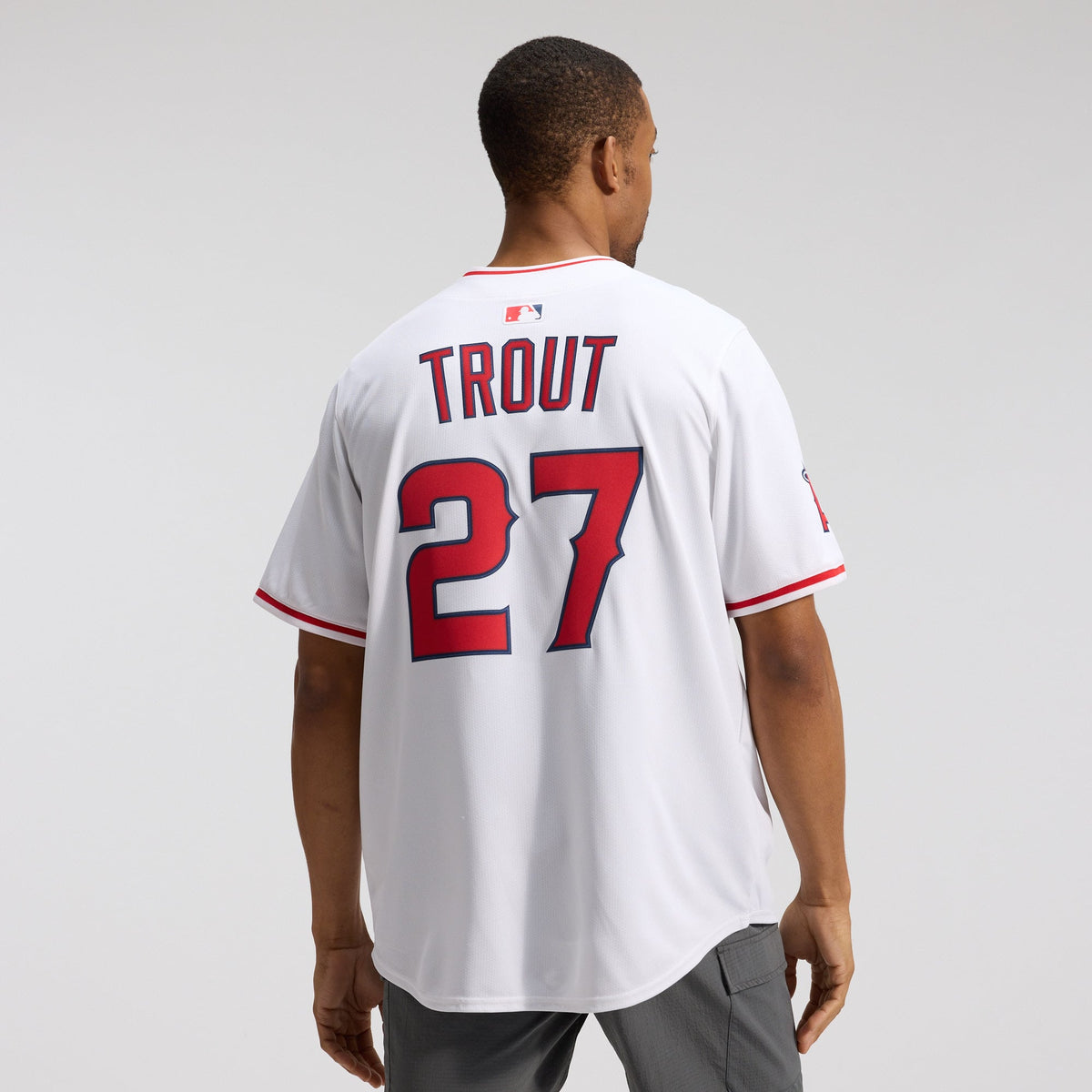 Men's Los Angeles Angels Mike Trout Nike White Home Limited Player Jersey