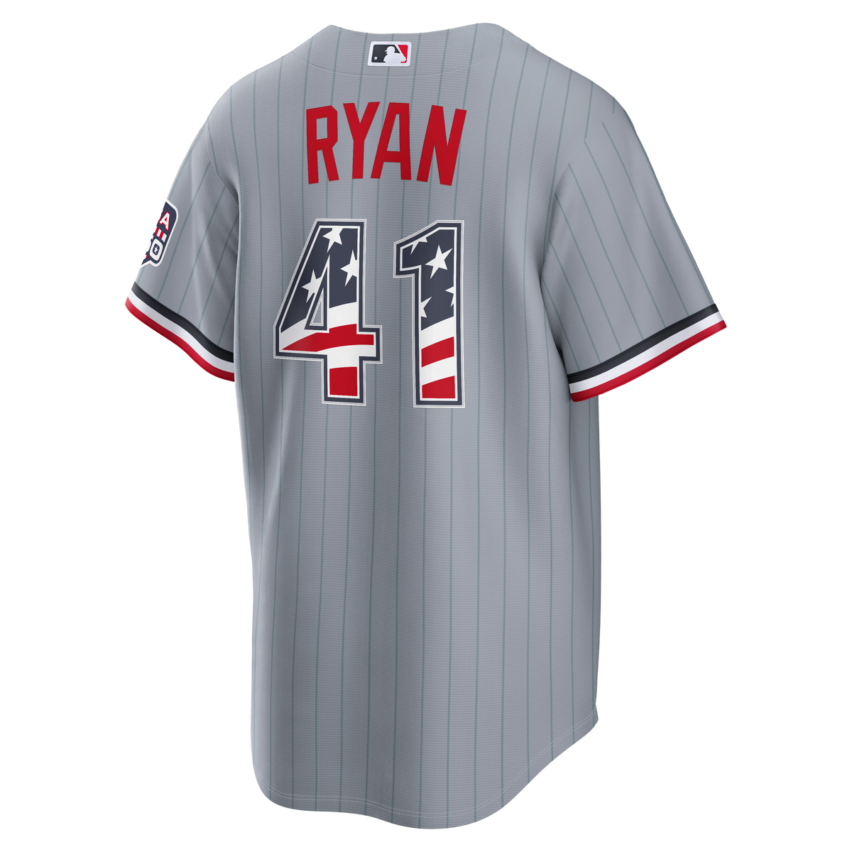 Fourth of July Men's Minnesota Twins Joe Ryan Nike Gray USA 250 Stadium Jersey