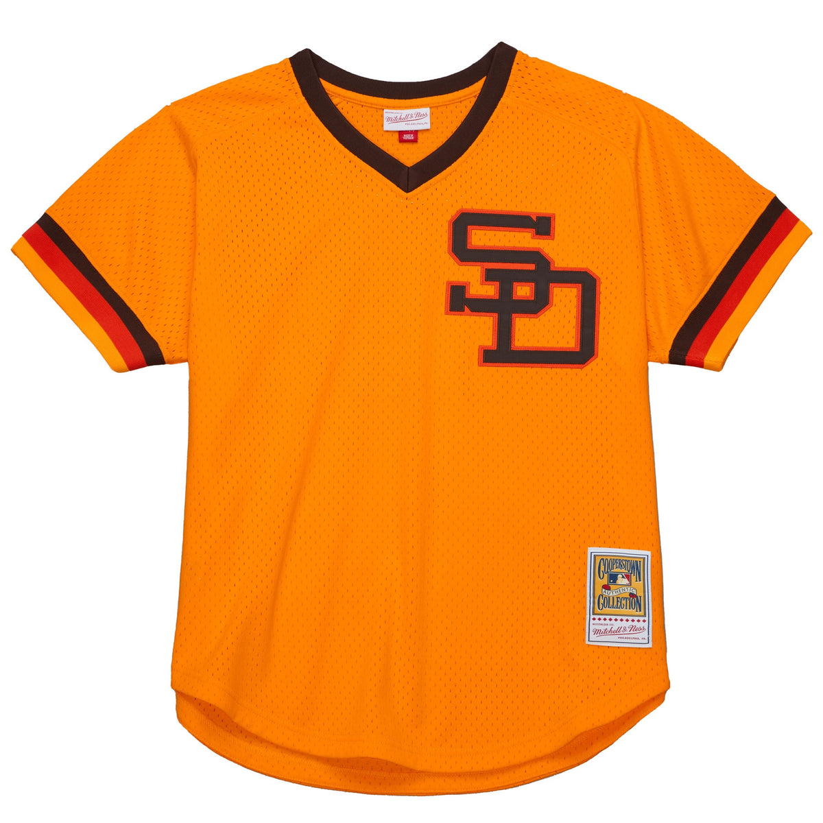 Men's San Diego Padres Tony Gwynn Mitchell & Ness Gold Big & Tall Cooperstown Mesh Batting Practice Jersey