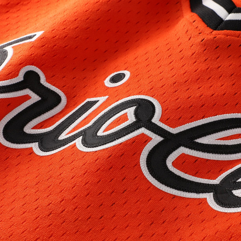 Men's Baltimore Orioles Cal Ripken Jr. Profile Orange Big & Tall Cooperstown Collection Mesh Batting Practice Jersey