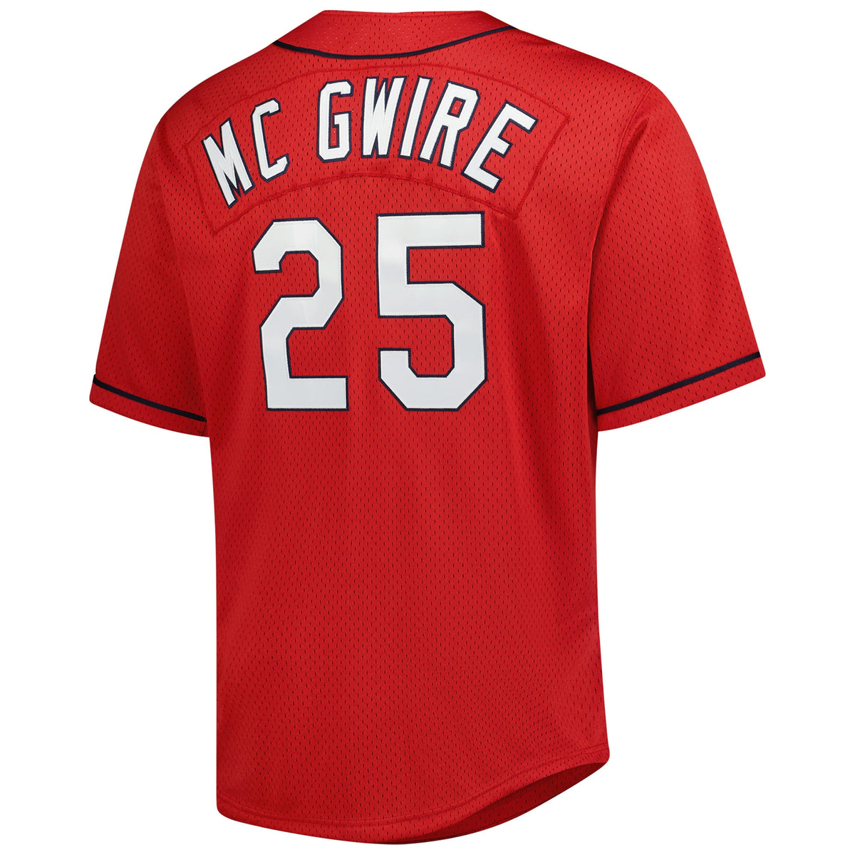 Men's St. Louis Cardinals Mark McGwire Mitchell & Ness Red Big & Tall Cooperstown Mesh Batting Practice Jersey