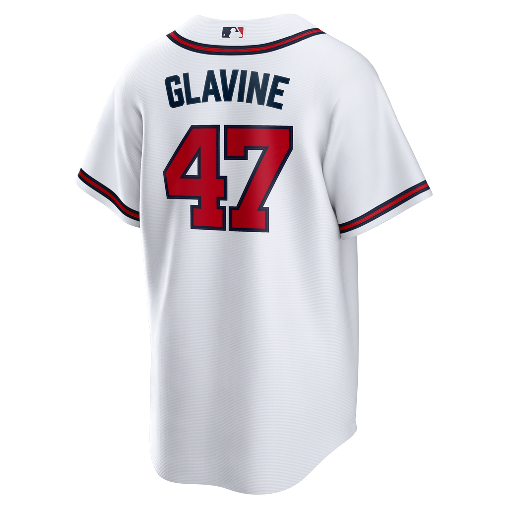 Men's Atlanta Braves Tom Glavine Nike White Home Retired Player Replica Jersey