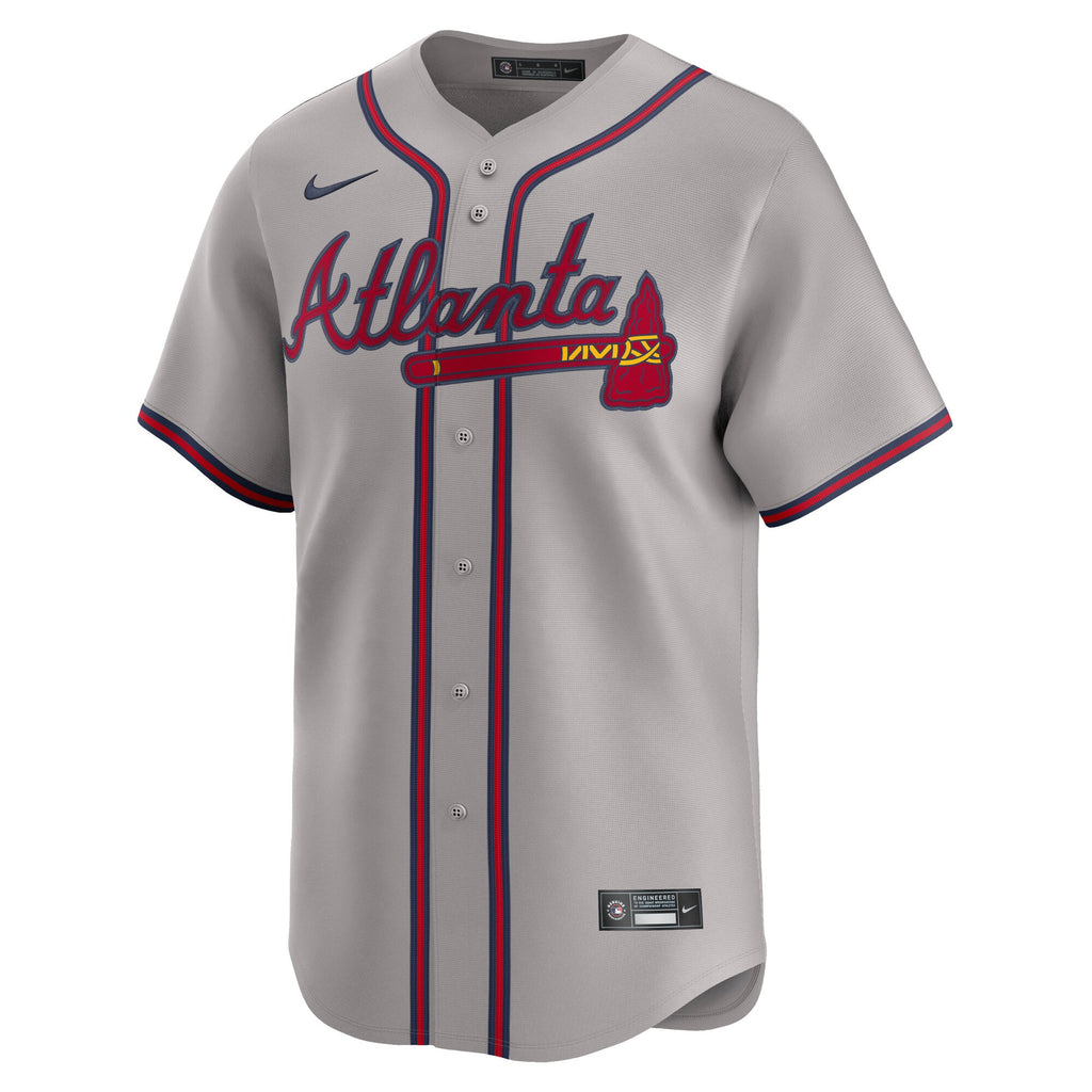 Men's Atlanta Braves Matt Olson Nike Gray Road Limited Player Jersey