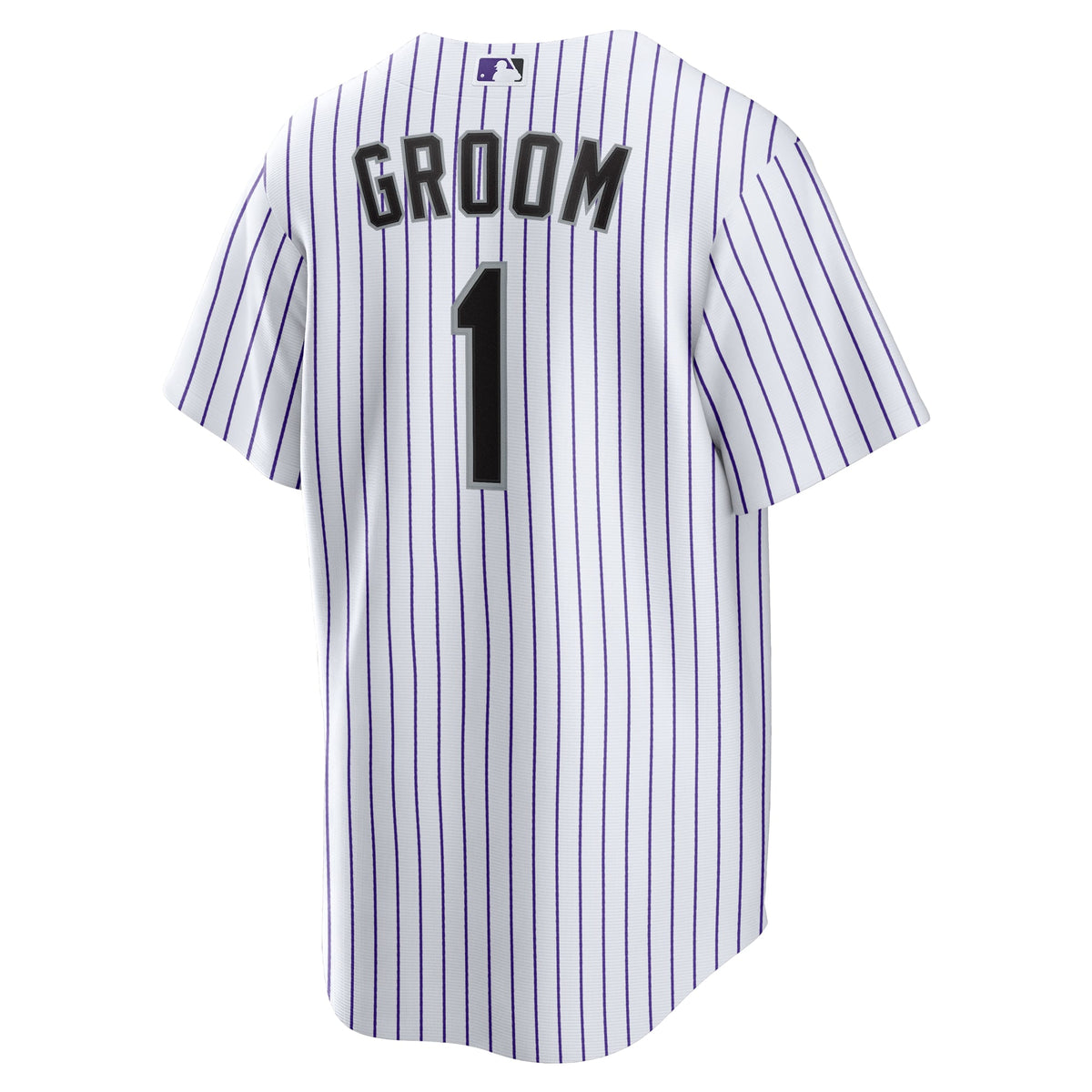 Men's Colorado Rockies  Nike White #1 Groom Home Replica Jersey