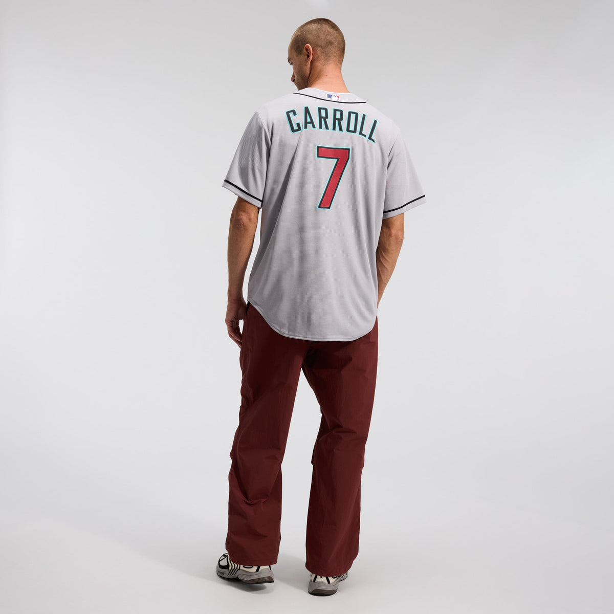 Men's Arizona Diamondbacks Corbin Carroll Nike Gray Road Replica Jersey