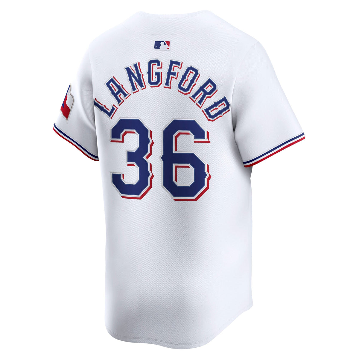 Men's Texas Rangers Wyatt Langford Nike White Home Limited Player Jersey