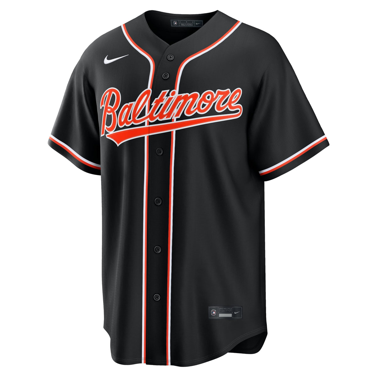 Men's Baltimore Orioles  Nike Fashion Replica Black Out Jersey