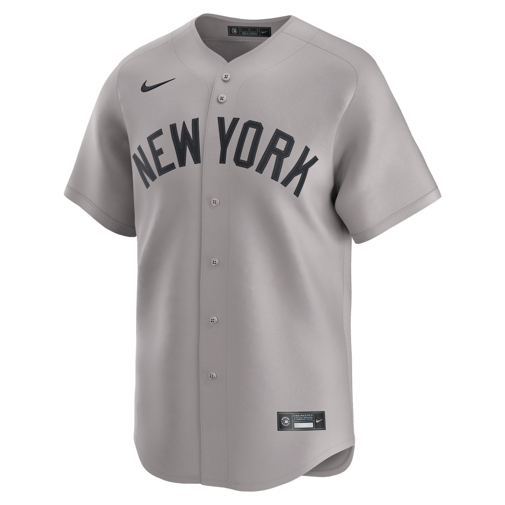 Men's New York Yankees Anthony Volpe Nike Gray Road Limited Player Jersey