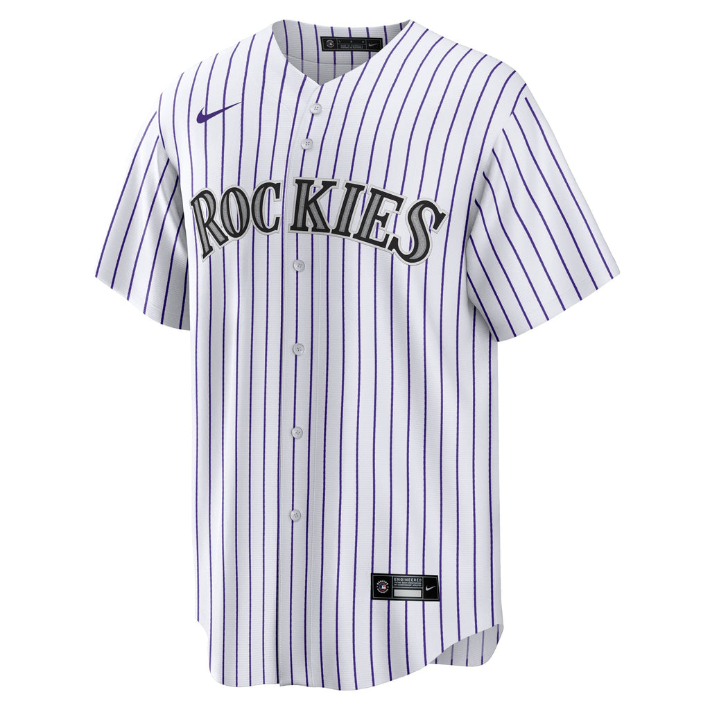 Men's Colorado Rockies Jordan Beck Nike White Home Replica Jersey