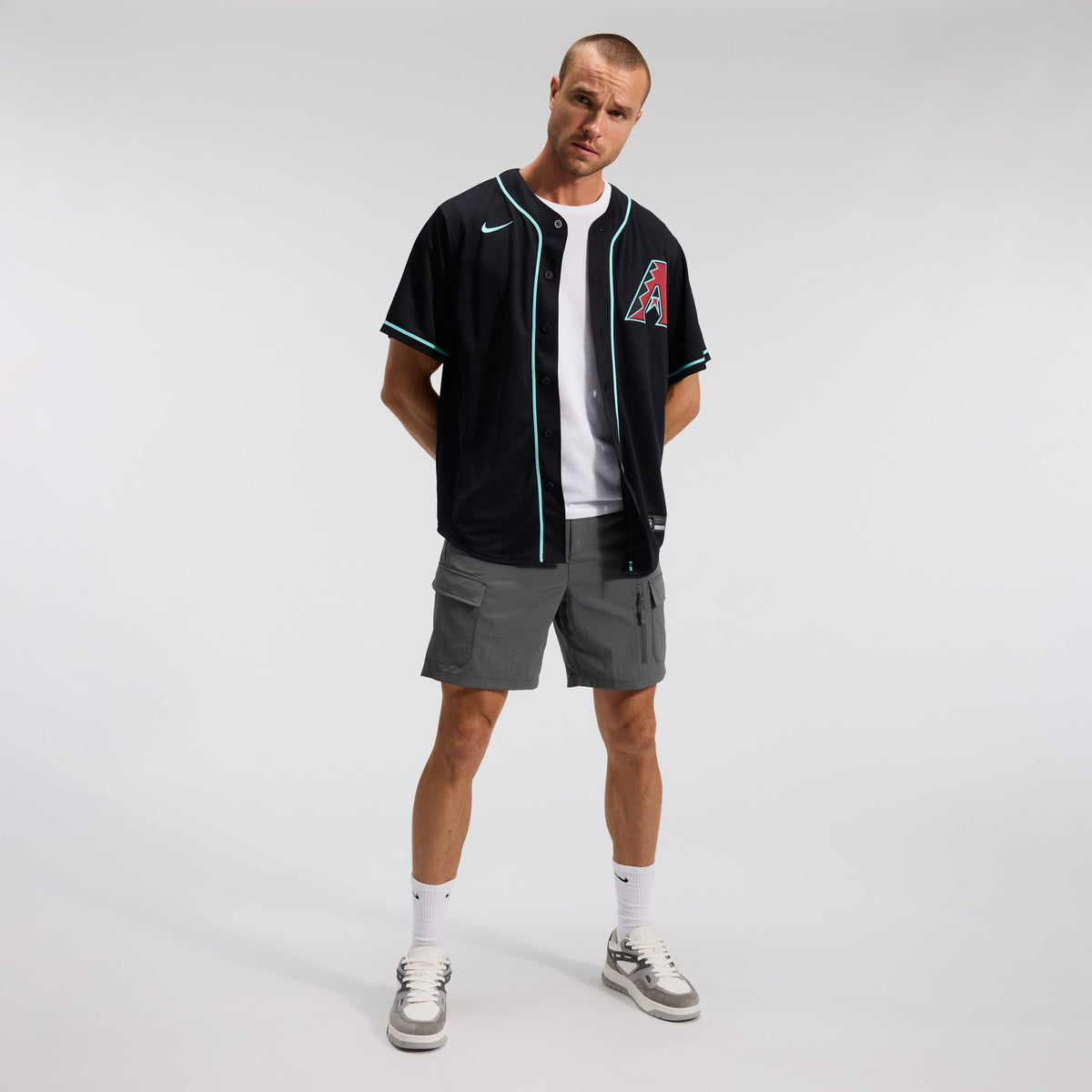 Men's Arizona Diamondbacks Corbin Carroll Nike Gray Road Replica Jersey