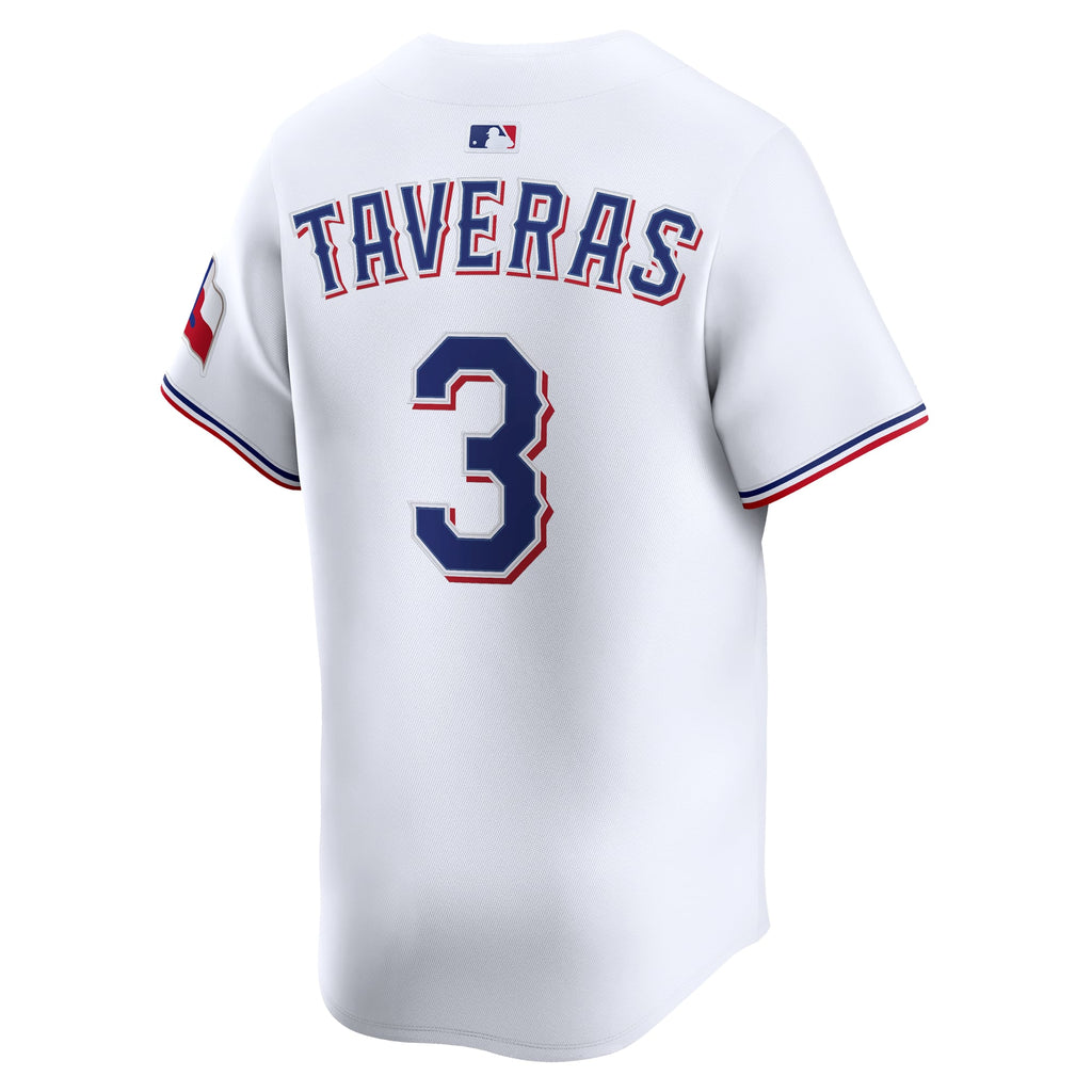 Men's Texas Rangers Leody Taveras Nike White Home Limited Player Jersey