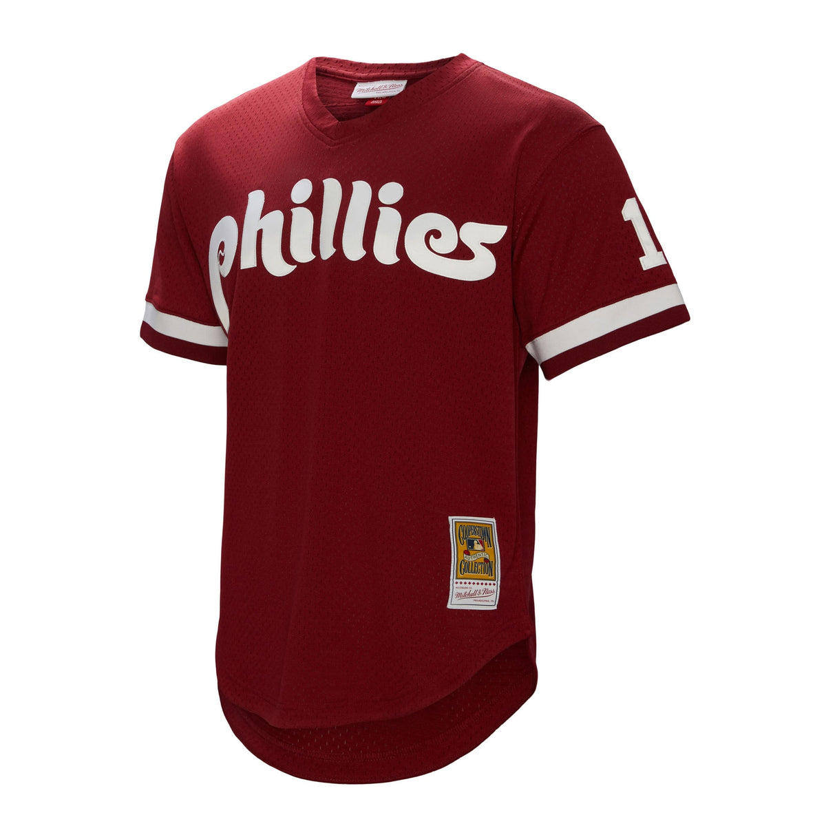 Men's Philadelphia Phillies John Kruk Mitchell & Ness Burgundy Big & Tall Cooperstown Collection Mesh Batting Practice Jersey