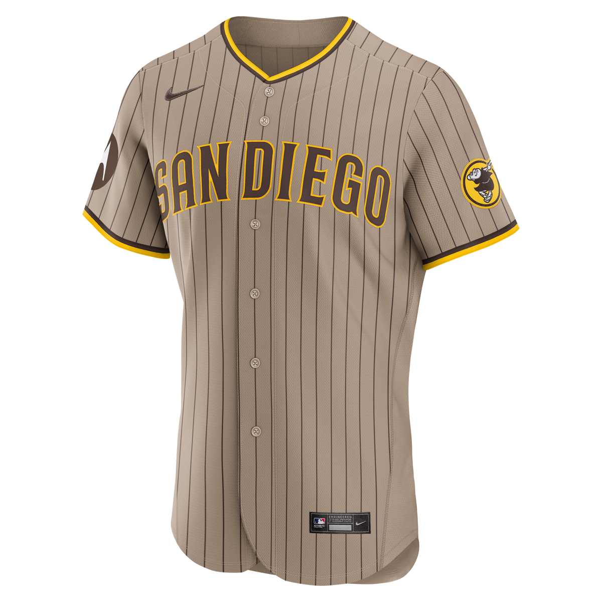 Men's San Diego Padres Fernando Tatis Jr. Nike Sand Alternate Authentic Sponsor Patch Jersey