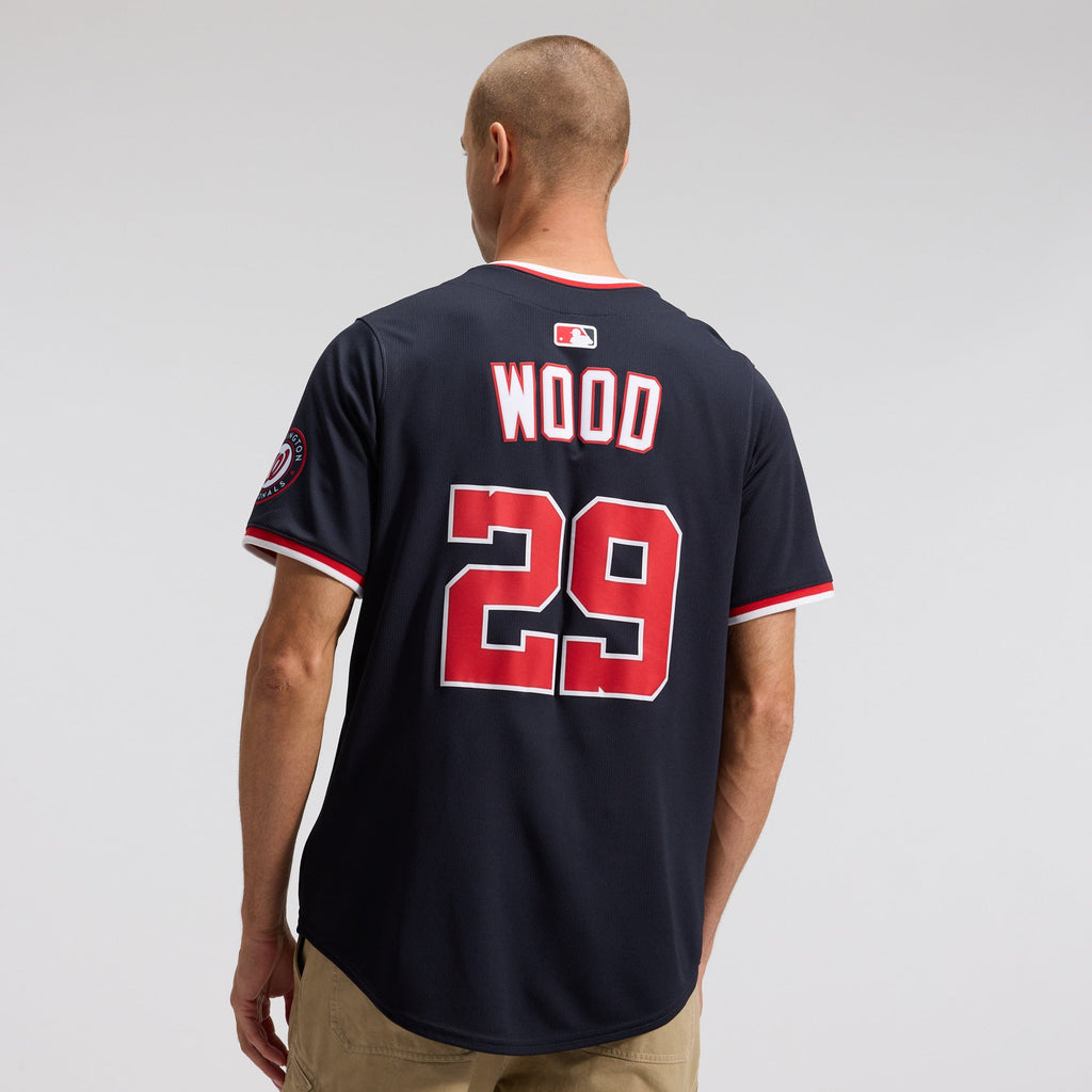 Men's Washington Nationals James Wood Nike Navy Alternate Limited Player Jersey